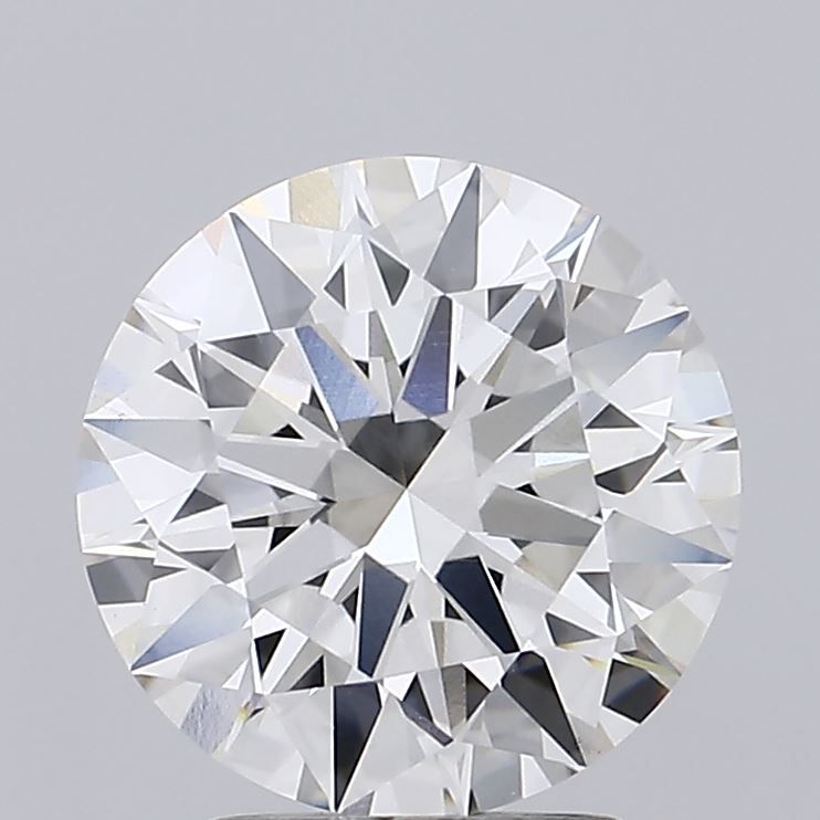 3.02 Carat Round Lab Diamond with  Cut Diamond in 14KT  view 1
