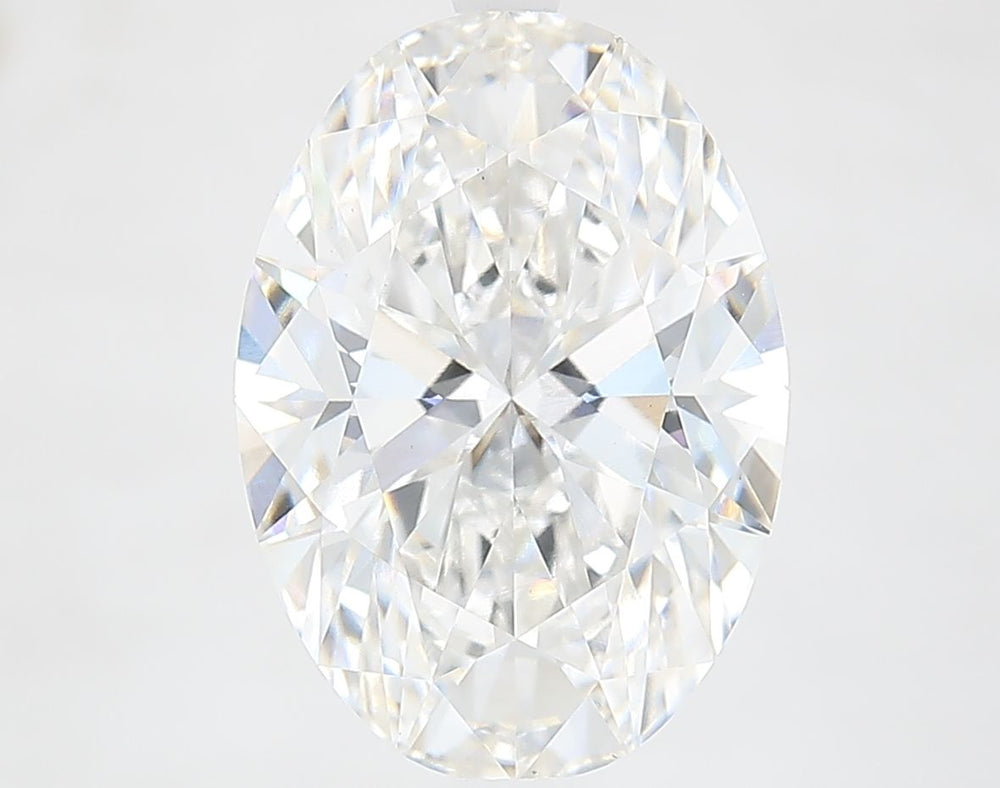 5.03 Carat Oval Lab Diamond with  Cut Diamond in 14KT  view 1
