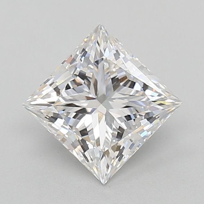 2.01 Carat Princess Lab Diamond with  Cut Diamond in 14KT  view 1
