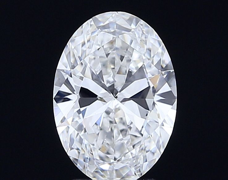 2.53 Carat Oval Lab Diamond with  Cut Diamond in 14KT  view 1
