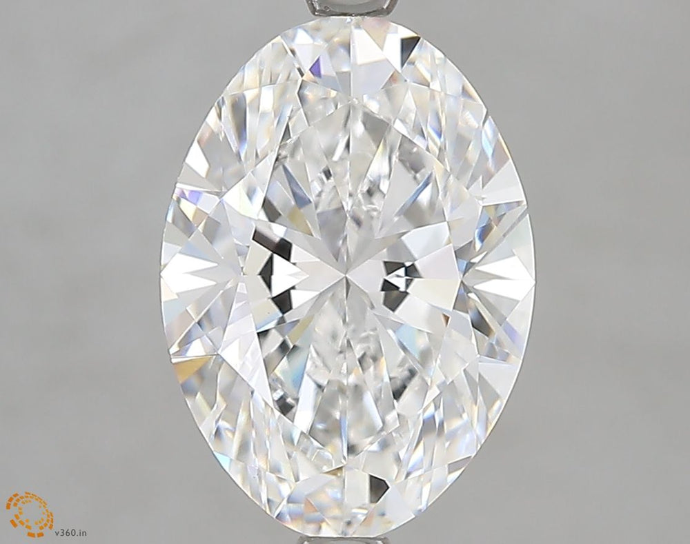 3.01 Carat Oval Lab Diamond with  Cut Diamond in 14KT  view 1
