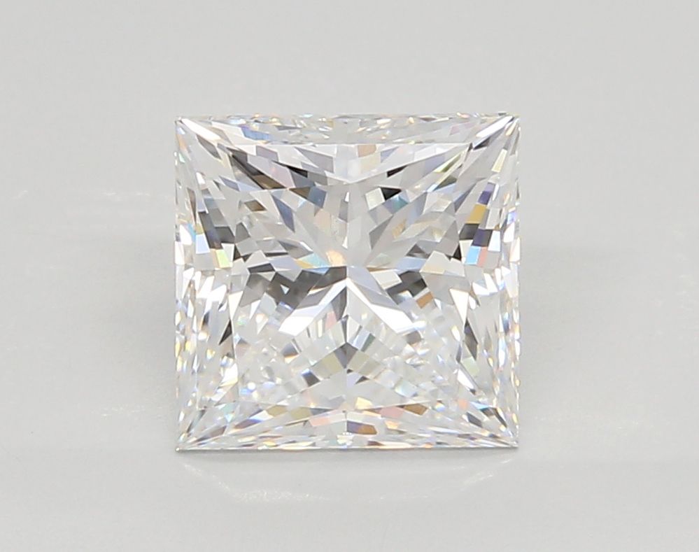 2.76 Carat Princess Lab Diamond with  Cut Diamond in 14KT  view 1
