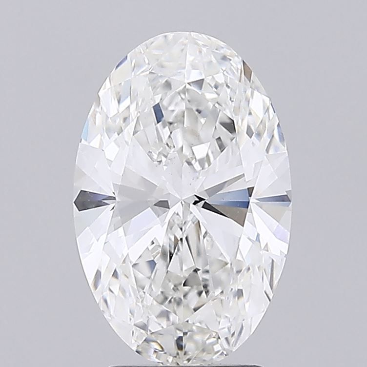 3.1 Carat Oval Lab Diamond with  Cut Diamond in 14KT  view 1
