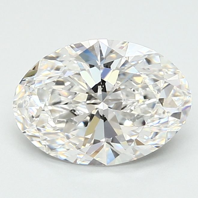 1.61 Carat Oval Lab Diamond with  Cut Diamond in 14KT  view 1
