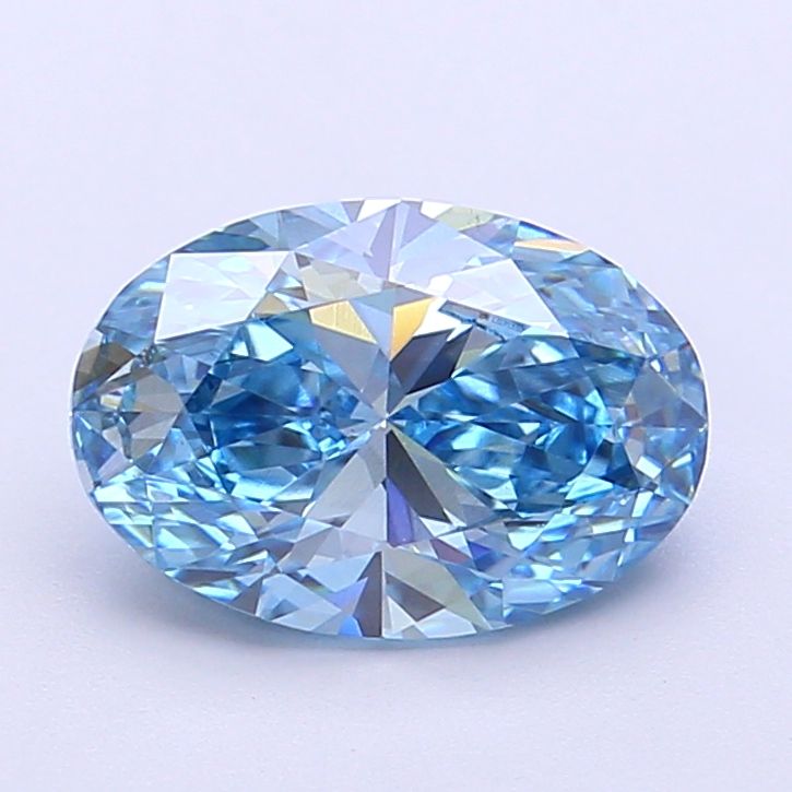 2.01 Carat Oval Lab Diamond with  Cut Diamond in 14KT  view 1
