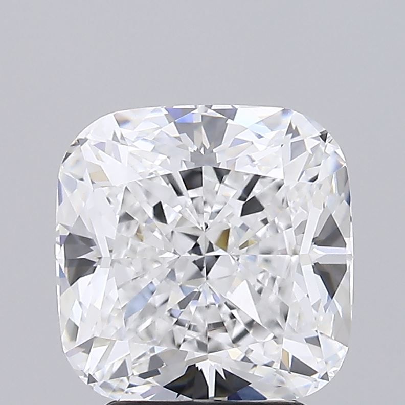 3.37 Carat Cushion Lab Diamond with  Cut Diamond in 14KT  view 1
