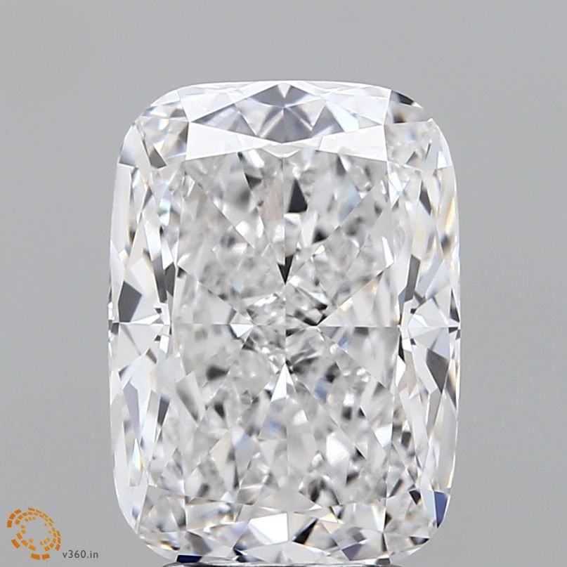 3.71 Carat Cushion Lab Diamond with  Cut Diamond in 14KT  view 1

