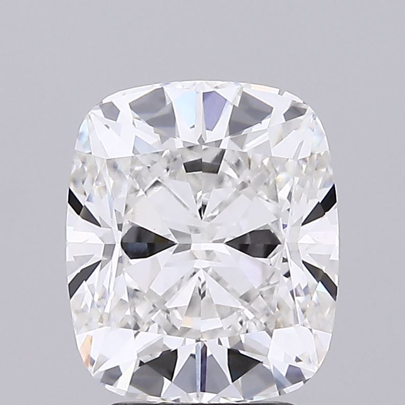 3.05 Carat Cushion Lab Diamond with  Cut Diamond in 14KT  view 1
