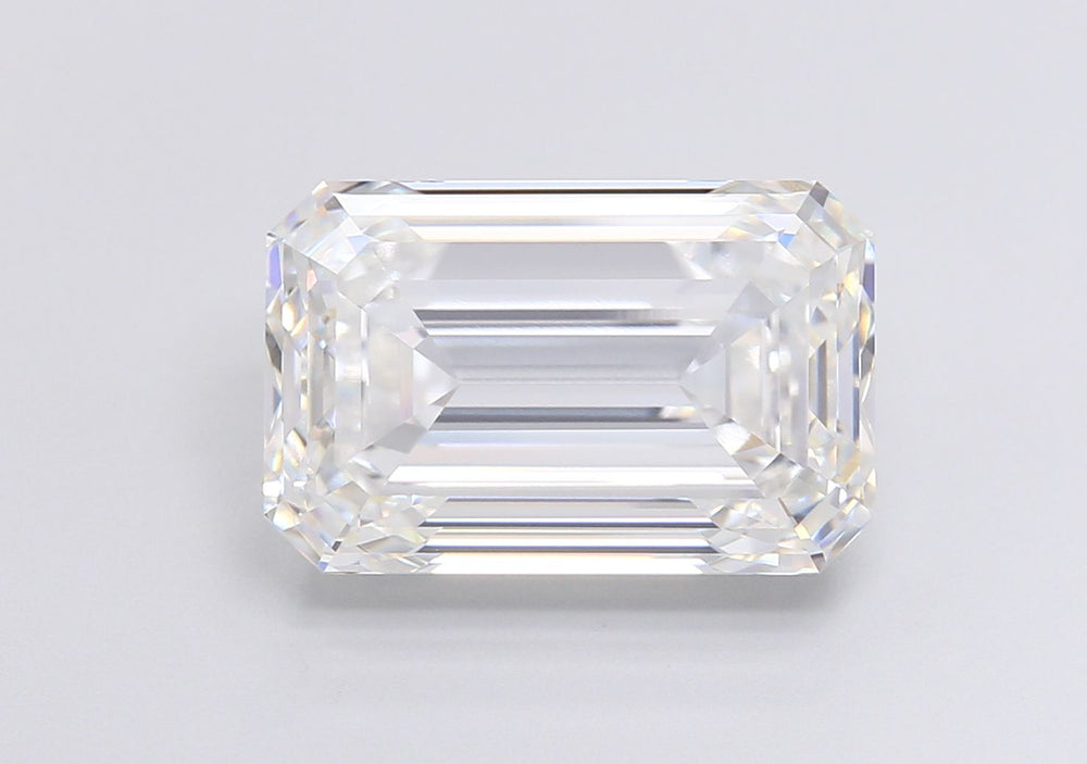 9.22 Carat Emerald Lab Diamond with  Cut Diamond in 14KT  view 1
