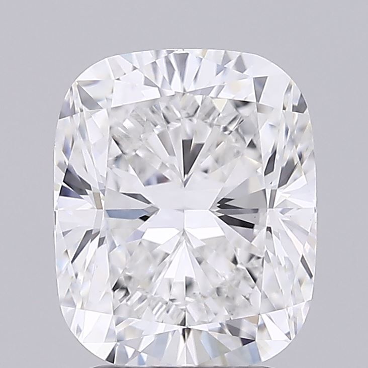 3.01 Carat Cushion Lab Diamond with  Cut Diamond in 14KT  view 1
