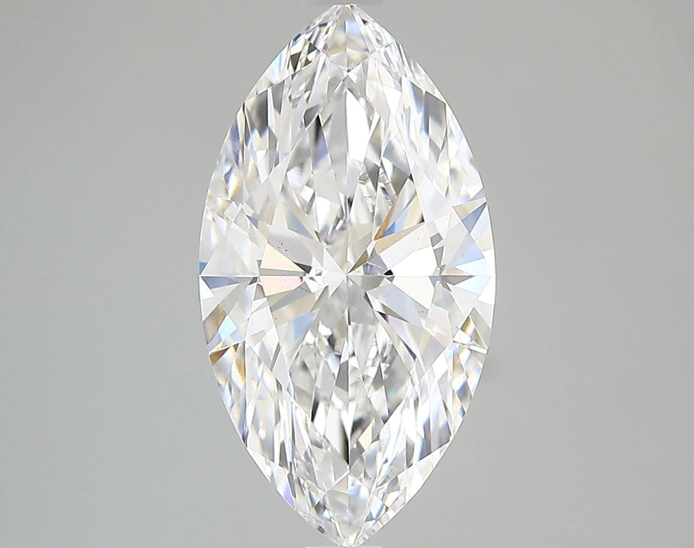 2.5 Carat Marquise Lab Diamond with  Cut Diamond in 14KT  view 1

