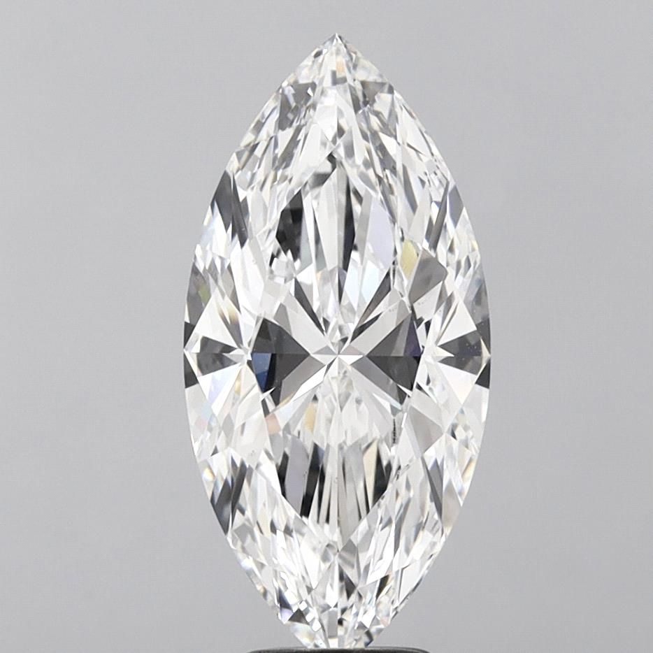 5.5 Carat Marquise Lab Diamond with  Cut Diamond in 14KT  view 1
