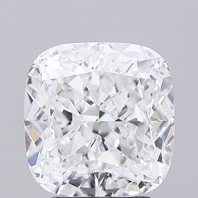 3.16 Carat Cushion Lab Diamond with  Cut Diamond in 14KT  view 1
