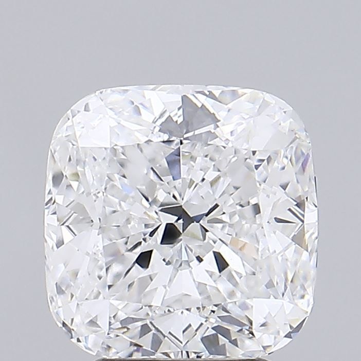 3.01 Carat Cushion Lab Diamond with  Cut Diamond in 14KT  view 1
