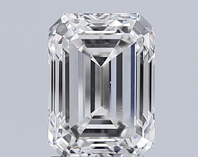 2.5 Carat Emerald Lab Diamond with  Cut Diamond in 14KT  view 1
