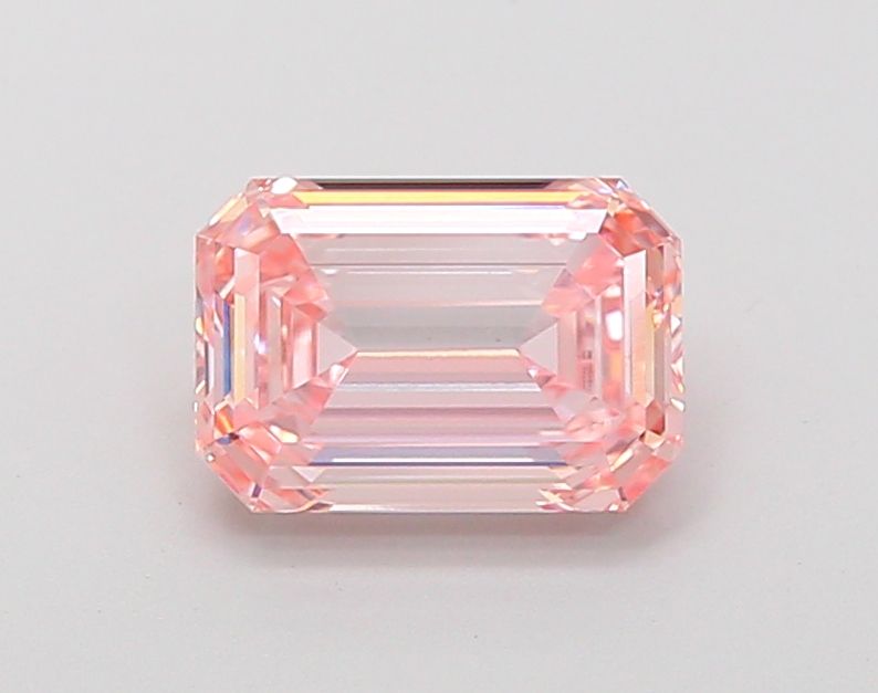 1.73 Carat Emerald Lab Diamond with  Cut Diamond in 14KT  view 1
