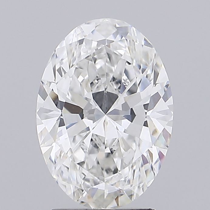 2.02 Carat Oval Lab Diamond with  Cut Diamond in 14KT  view 1
