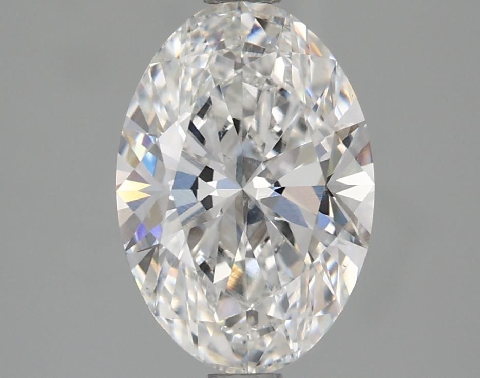 2.01 Carat Oval Lab Diamond with  Cut Diamond in 14KT  view 1
