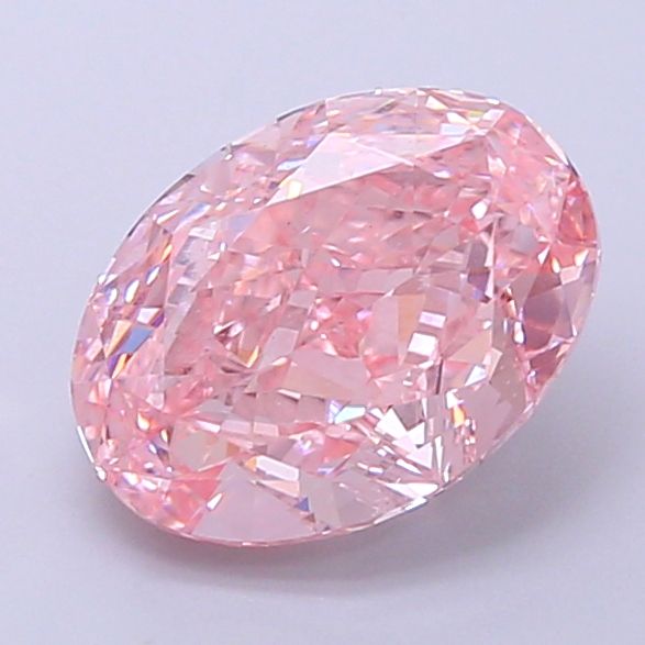 2.41 Carat Oval Lab Diamond with  Cut Diamond in 14KT  view 1
