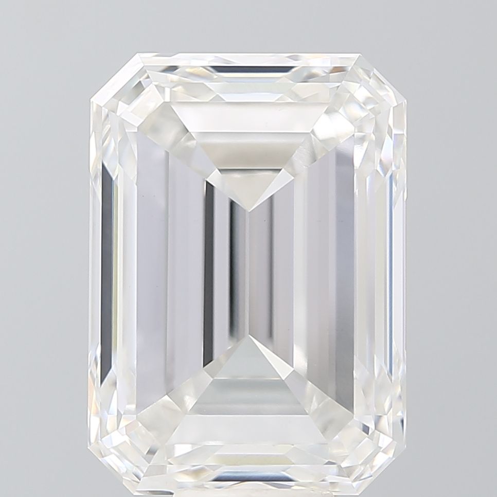 13.11 Carat Emerald Lab Diamond with  Cut Diamond in 14KT  view 1
