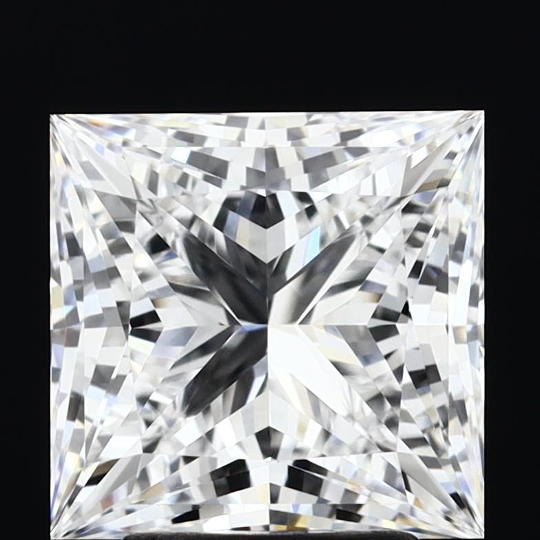 3.6 Carat Princess Lab Diamond with  Cut Diamond in 14KT  view 1
