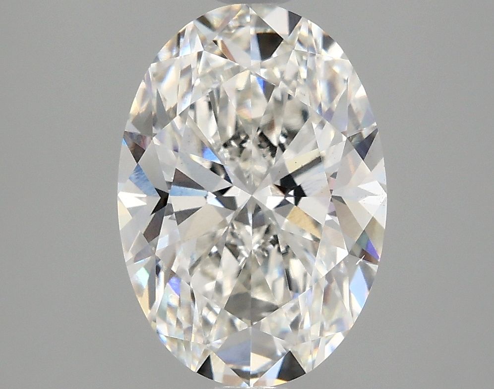 2.55 Carat Oval Lab Diamond with  Cut Diamond in 14KT  view 1
