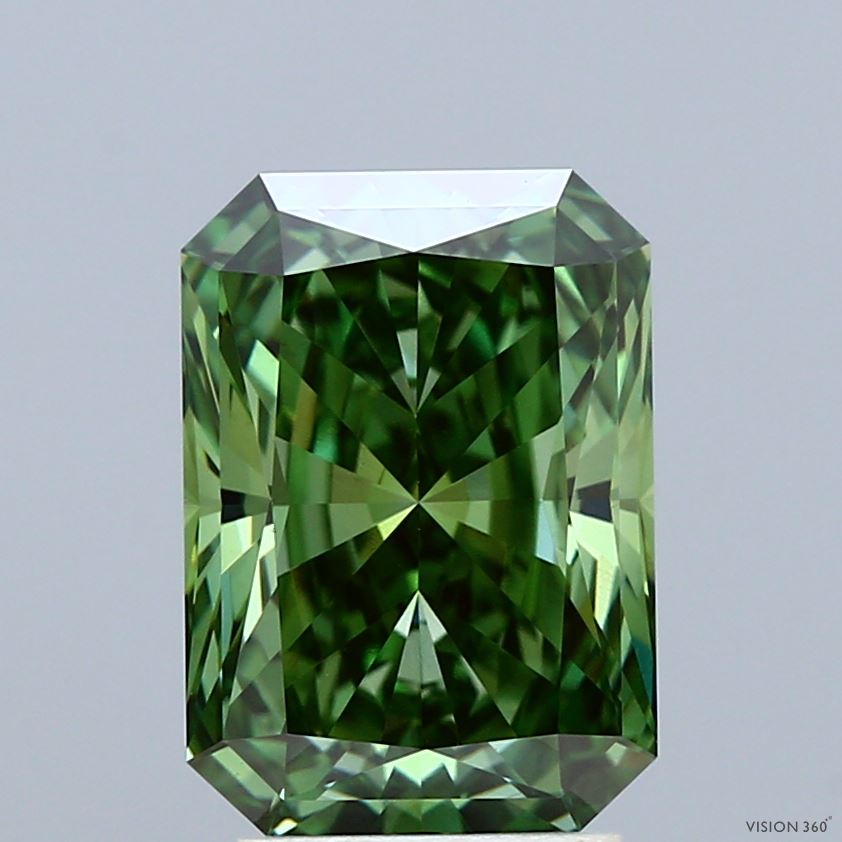 3.09 Carat Radiant Lab Diamond with  Cut Diamond in 14KT  view 1

