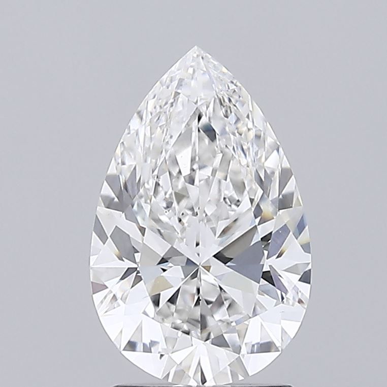 2.0 Carat Pear Lab Diamond with  Cut Diamond in 14KT  view 1
