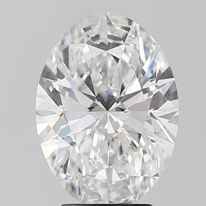 3.04 Carat Oval Lab Diamond with  Cut Diamond in 14KT  view 1
