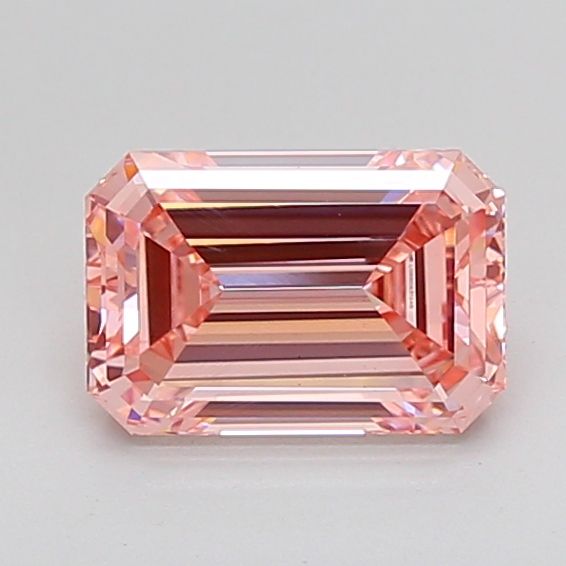 2.71 Carat Emerald Lab Diamond with  Cut Diamond in 14KT  view 1
