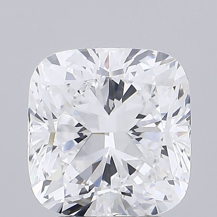 3.54 Carat Cushion Lab Diamond with  Cut Diamond in 14KT  view 1
