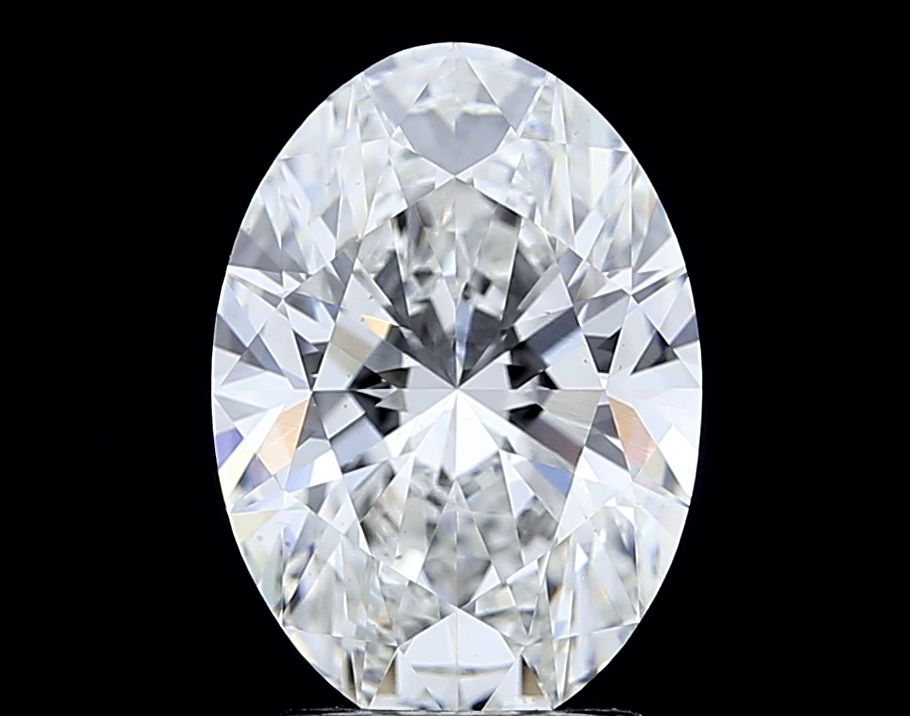3.52 Carat Oval Lab Diamond with  Cut Diamond in 14KT  view 1

