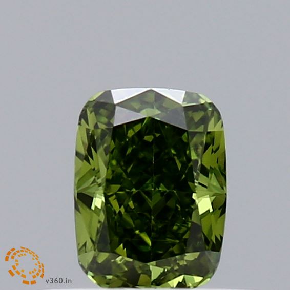 0.36 Carat Cushion Lab Diamond with  Cut Diamond in 14KT  view 1
