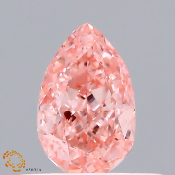 0.53 Carat Pear Lab Diamond with  Cut Diamond in 14KT  view 1
