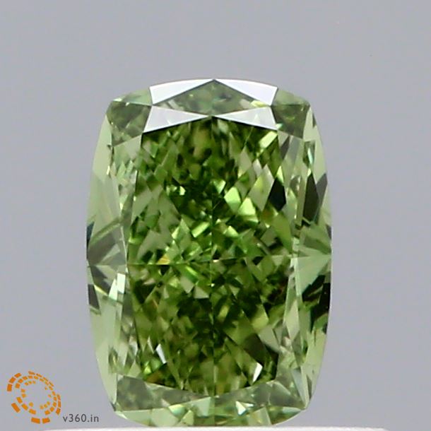 0.53 Carat Cushion Lab Diamond with  Cut Diamond in 14KT  view 1
