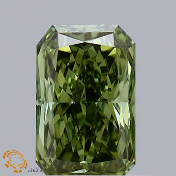 0.44 Carat Radiant Lab Diamond with  Cut Diamond in 14KT  view 1
