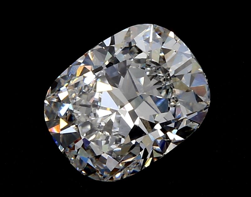 3.92 Carat Cushion Lab Diamond with  Cut Diamond in 14KT  view 1
