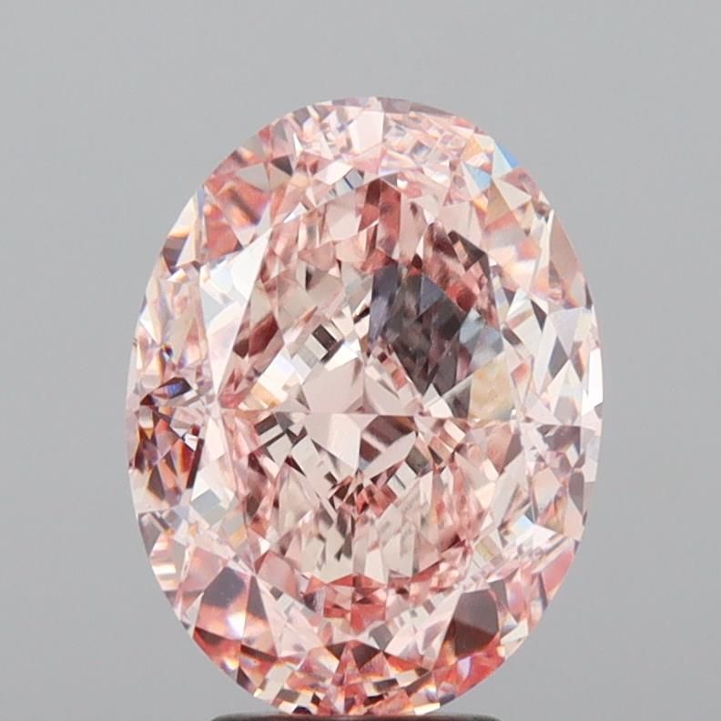 5.09 Carat Oval Lab Diamond with  Cut Diamond in 14KT  view 1
