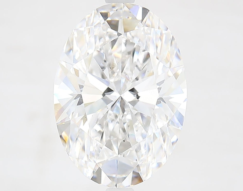 5.02 Carat Oval Lab Diamond with  Cut Diamond in 14KT  view 1
