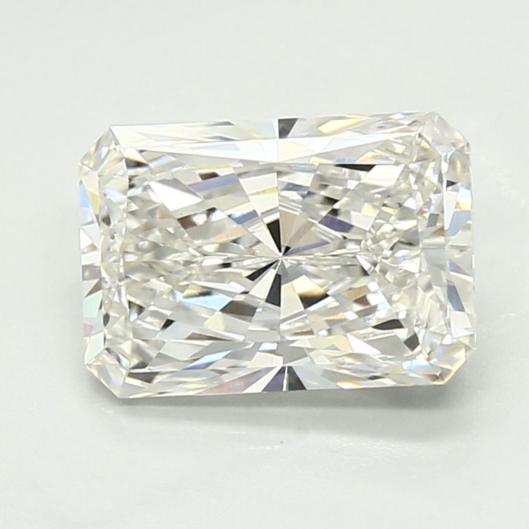 2.52 Carat Radiant Lab Diamond with  Cut Diamond in 14KT  view 1
