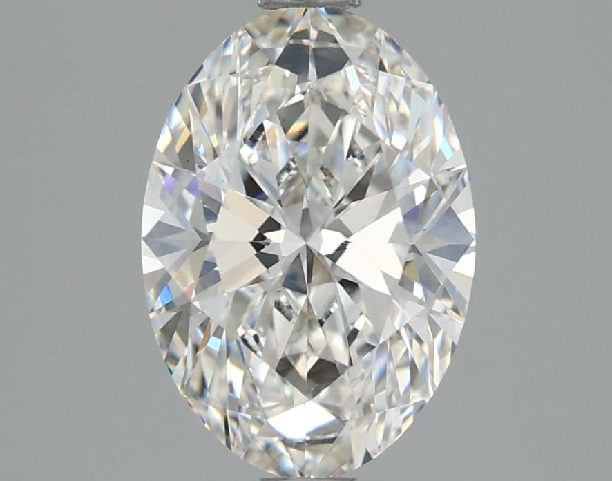 2.04 Carat Oval Lab Diamond with  Cut Diamond in 14KT  view 1
