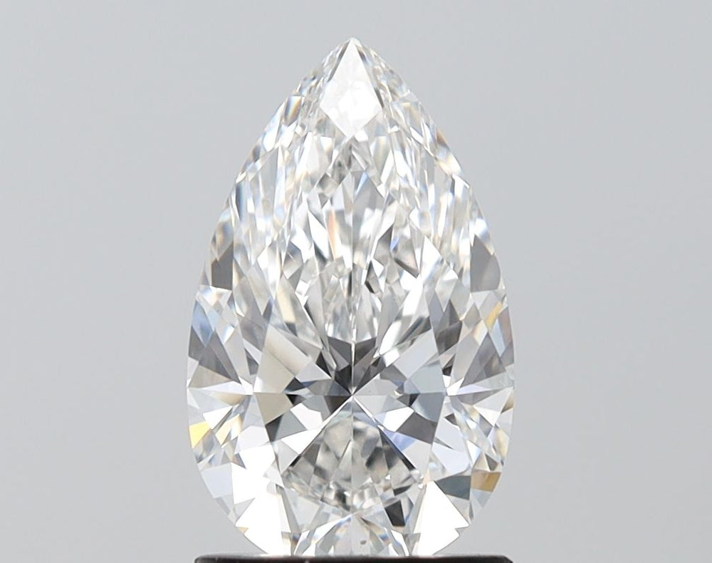 1.91 Carat Pear Lab Diamond with  Cut Diamond in 14KT  view 1
