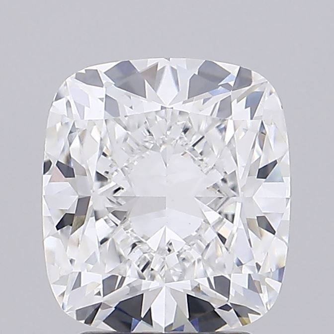 3.18 Carat Cushion Lab Diamond with  Cut Diamond in 14KT  view 1

