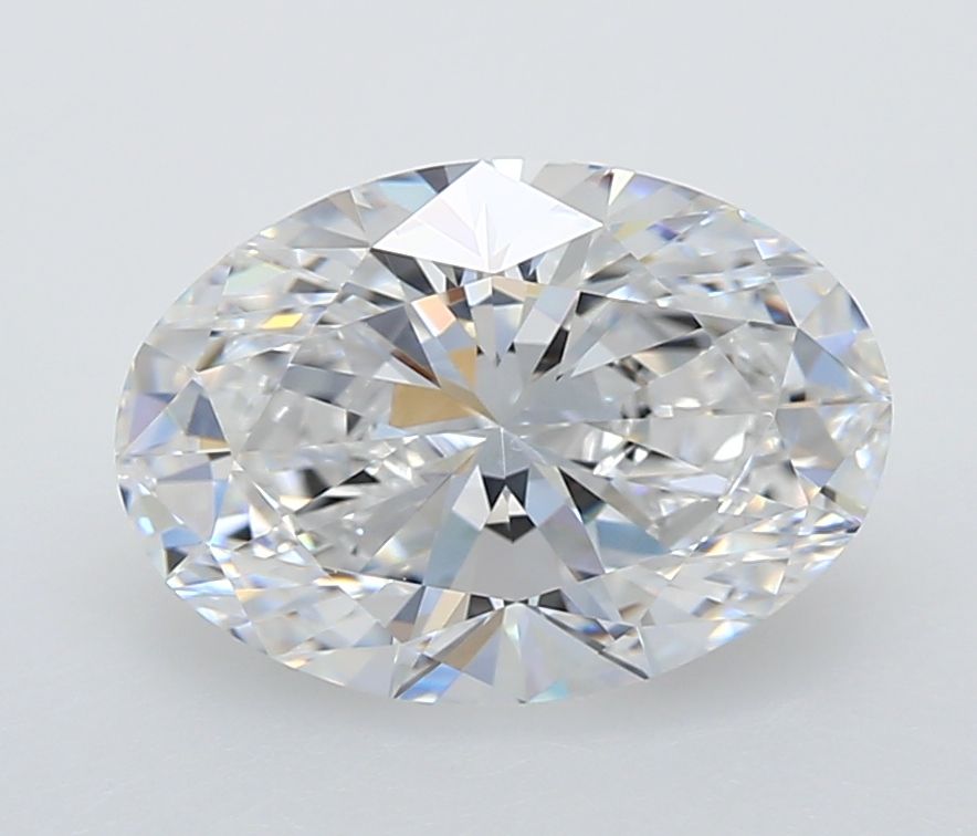 2.5 Carat Oval Lab Diamond with  Cut Diamond in 14KT  view 1
