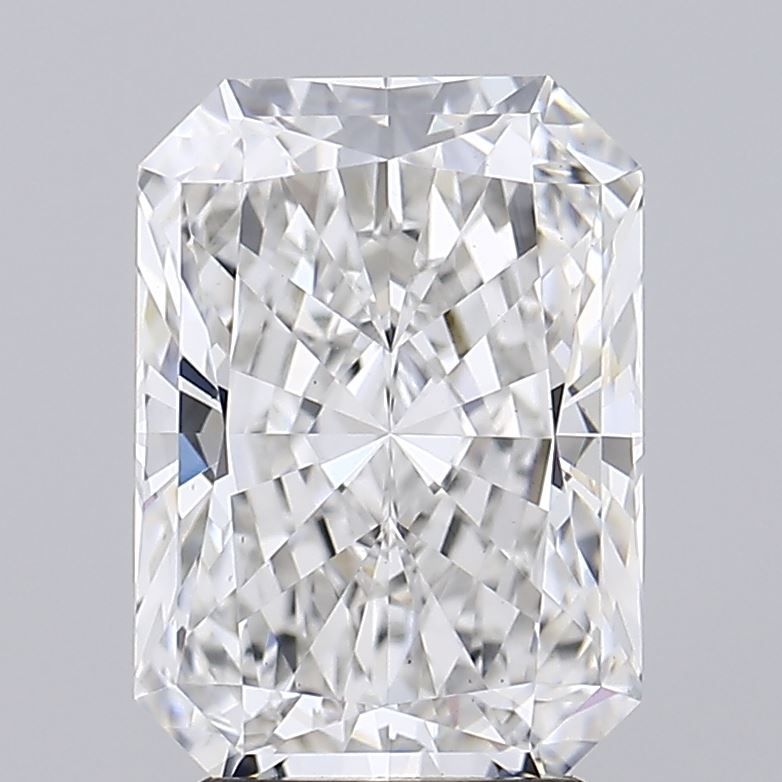 3.1 Carat Radiant Lab Diamond with  Cut Diamond in 14KT  view 1

