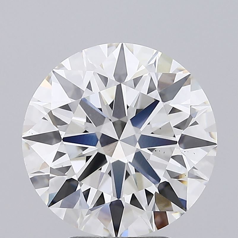 4.58 Carat Round Lab Diamond with  Cut Diamond in 14KT  view 1
