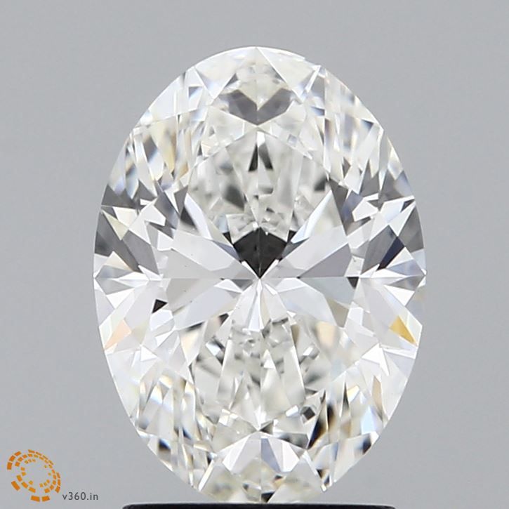 2.02 Carat Oval Lab Diamond with  Cut Diamond in 14KT  view 1
