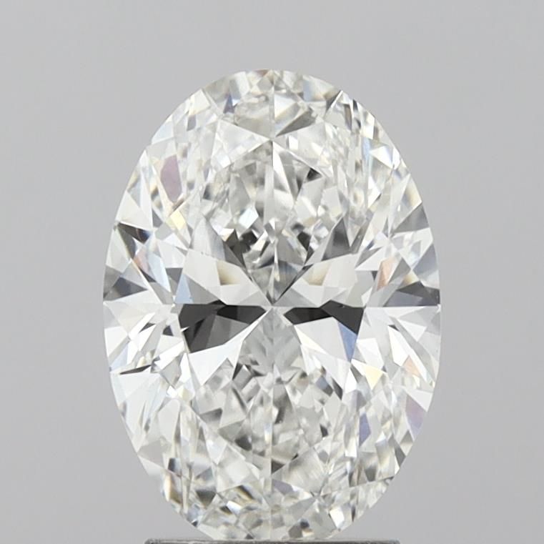 3.0 Carat Oval Lab Diamond with  Cut Diamond in 14KT  view 1
