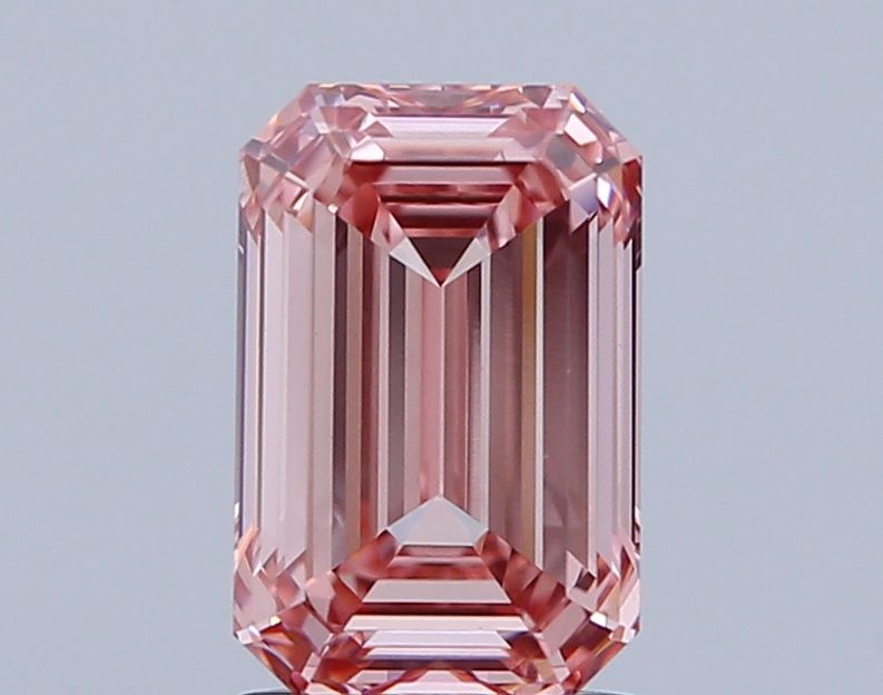 2.02 Carat Emerald Lab Diamond with  Cut Diamond in 14KT  view 1
