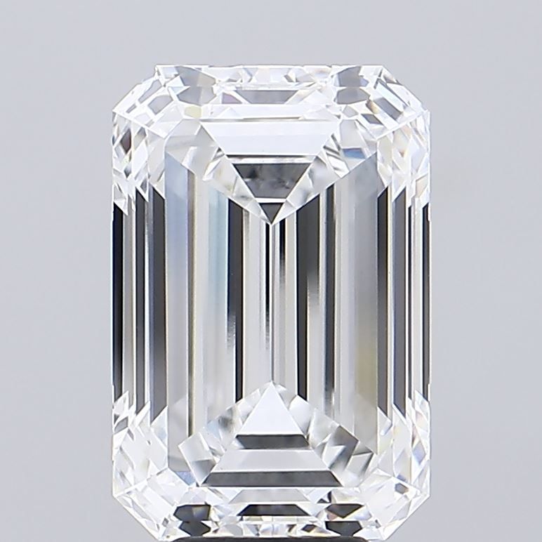 7.93 Carat Emerald Lab Diamond with  Cut Diamond in 14KT  view 1
